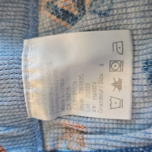 Y2K 2007 Go Diego Go Matching Thermal Pajama Set, size 6 - Picture 13 of 14